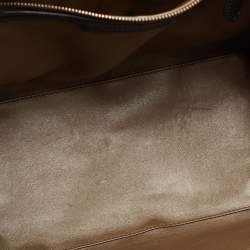 Pre Owned Celine Tricolor Leather and Nubuck Mini Luggage Tote