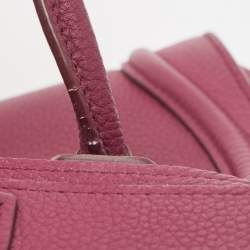 مملوكة مسبقًا Celine Burgundy Leather Nano Luggage Tote Bag
