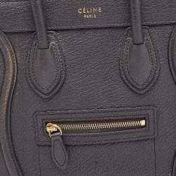 Pre Owned Céline Choco Brown Leather Nano Luggage Tote