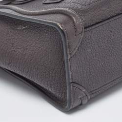 Pre Owned Céline Choco Brown Leather Nano Luggage Tote