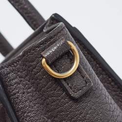 Pre Owned Céline Choco Brown Leather Nano Luggage Tote