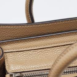 Pre Owned Céline Beige Leather Nano Luggage Tote