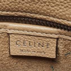 Pre Owned Céline Beige Leather Nano Luggage Tote