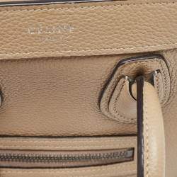 Pre Owned Céline Beige Leather Nano Luggage Tote