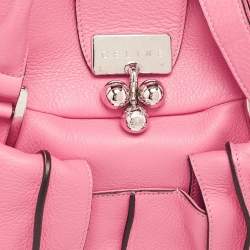 Pre Owned Celine Fuchsia Leather Blossom Satchel
