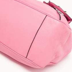 Pre Owned Celine Fuchsia Leather Blossom Satchel