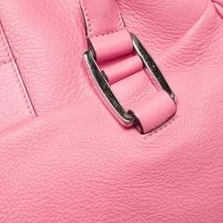 Pre Owned Celine Fuchsia Leather Blossom Satchel