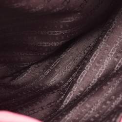 Pre Owned Celine Fuchsia Leather Blossom Satchel