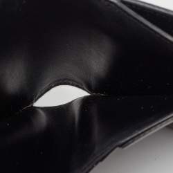 Pre Owned Celine Black Leather Zip Bifold Compact Wallet
