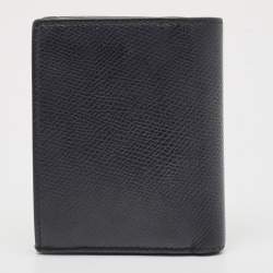 Pre Owned Celine Black Leather Zip Bifold Compact Wallet
