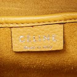 Céline Mustard Leather Nano Luggage Tote