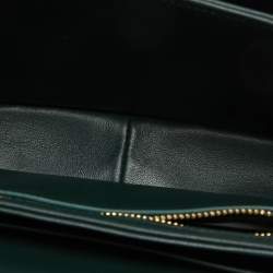 Pre Owned Celine Dark Green Leather Teen Triomphe Shoulder Bag