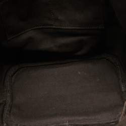 Celine Dark Brown Macadam Suede and Croc Embossed Leather Bittersweet Hobo