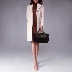 Pre Owned Celine Dark Brown Suede and Leather Boogie Satchel