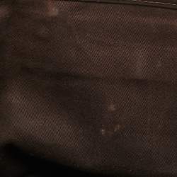 Pre Owned Celine Dark Brown Suede and Leather Boogie Satchel