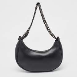 Pre Owned Celine Black Leather Ava Chain Shoulder Bag