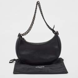 Pre Owned Celine Black Leather Ava Chain Shoulder Bag