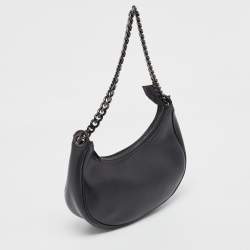 Pre Owned Celine Black Leather Ava Chain Shoulder Bag