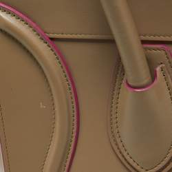 Pre Owned Celine Beige Leather Mini Luggage Tote
