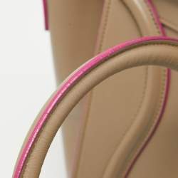 Pre Owned Celine Beige Leather Mini Luggage Tote