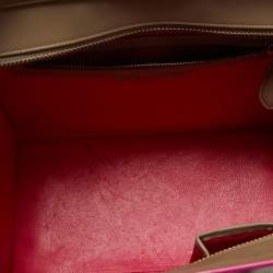 Pre Owned Celine Beige Leather Mini Luggage Tote