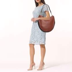 Celine Brown/Navy Blue Leather Hobo 