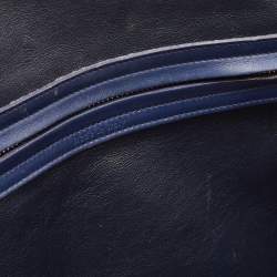 Pre Owned Celine Two Tone Blue Nubuck and Leather Medium Phantom Tote