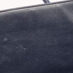 Pre Owned Celine Two Tone Blue Nubuck and Leather Medium Phantom Tote