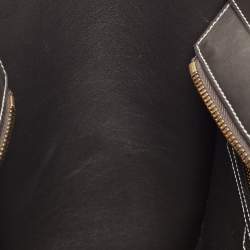 Pre Owned Celine Tricolor Leather Micro Luggage Tote