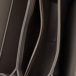 Pre Owned Celine Grey Leather Triomphe Shoulder Bag