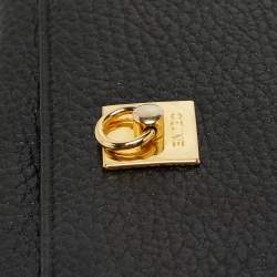 Pre Owned Celine Black Leather Flap Continental Wallet 