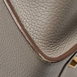 Pre Owned Celine Grey Leather Mini Tie Tote