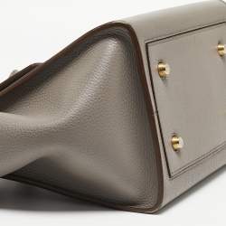 Pre Owned Celine Grey Leather Mini Tie Tote