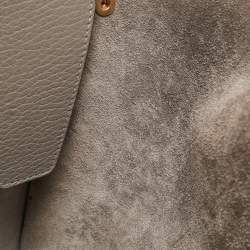 Pre Owned Celine Grey Leather Mini Tie Tote