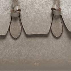 Pre Owned Celine Grey Leather Mini Tie Tote