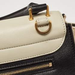 Pre Owned Celine Tri Color Canvas and Leather Medium Trapeze Bag