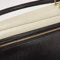 Pre Owned Celine Tri Color Canvas and Leather Medium Trapeze Bag