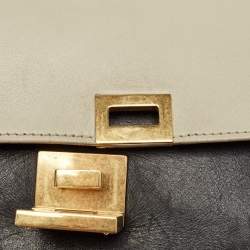 Pre Owned Celine Tri Color Canvas and Leather Medium Trapeze Bag