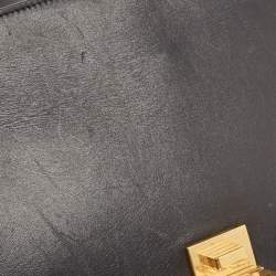 Pre Owned Celine Tri Color Canvas and Leather Medium Trapeze Bag