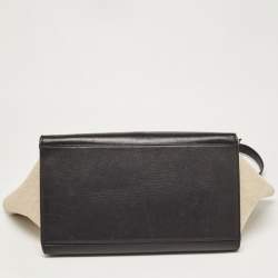 Pre Owned Celine Tri Color Canvas and Leather Medium Trapeze Bag