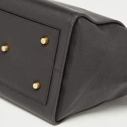 Celine Black Leather Small Tie Tote