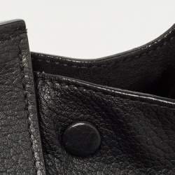 Celine Black Leather Small Tie Tote