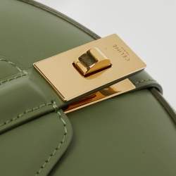 Pre Owned Celine Green Leather Small Besace 16 Shoulder Bag