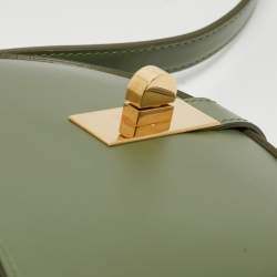 Pre Owned Celine Green Leather Small Besace 16 Shoulder Bag