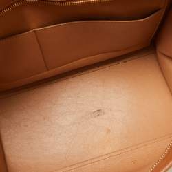 Pre Owned Celine Tan Leather and Suede Medium Trapeze Bag