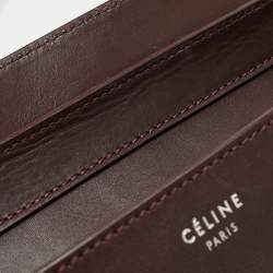 Pre Owned Celine Dark Burgundy Leather Mini Luggage Tote
