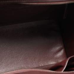 Pre Owned Celine Dark Burgundy Leather Mini Luggage Tote