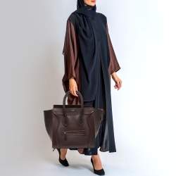 Pre Owned Celine Dark Burgundy Leather Mini Luggage Tote
