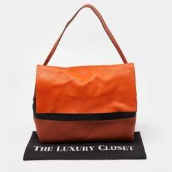 Pre Owned Celine Tri Color Leather All Soft Shoulder Bag