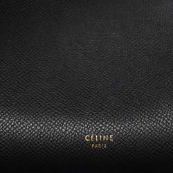Pre Owned Celine Black Leather Mini Belt Top Handle Bag